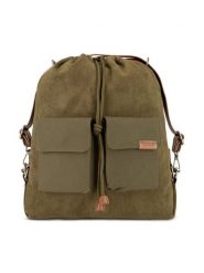 Lasocki Plecak MLP-W-015-04 Khaki. Brązowe plecaki Lasocki, bez wzorów, z materiału, bez dodatków. Za 199.99 zł.
