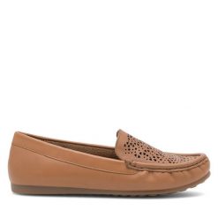 Mokasyny Lasocki. Brązowe mokasyny Lasocki, bez wzorów. Za 159.99 zł.