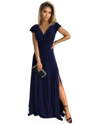 Numoco Sukienka w kolorze granatowym rozmiar: 3XL. Niebieskie sukienki NUMOCO, na imprezę, xl, bez wzorów, bez kołnierzyka, bez ramiączek, maxi. Za 423.95 zł.