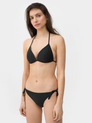 4F Góra od bikini z materiałów z recyklingu damska S. Czarne bikini 4f, bez wzorów, z materiału, klasyczne. W wyprzedaży za 14.99 zł.