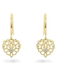 DIA DIAMONDS Pozłacane kolczyki z diamentami rozmiar: onesize. Żółte kolczyki DIA DIAMONDS, z diamentem, pozłacane. Za 144.92 zł.