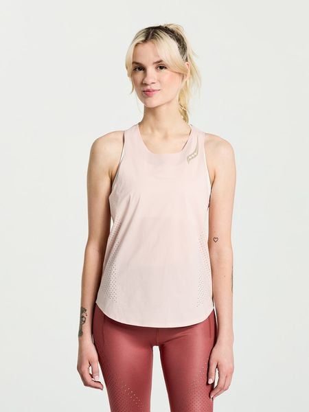 Saucony Top sportowy "Pinnacle" w kolorze jasnoróżowym rozmiar: L. Różowe topy sportowe Saucony, l, bez wzorów, z materiału, outdoorowe. Za 109.52 zł.