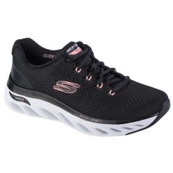 Buty sportowe Sneakersy damskie, Skechers Arch Fit Glide-Step-Top Glory. Czarne buty sportowe lifestyle Skechers, bez wzorów, sportowe, bez zapięcia. Za 259.99 zł.