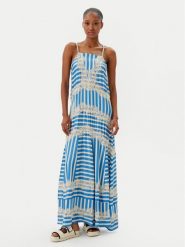 Maaji Sukienka letnia Azure Stripes Rosalia PT2664CLD001 Niebieski Regular Fit. Niebieskie sukienki Maaji, s, bez wzorów, z wiskozy, bez kołnierzyka, bez ramiączek. Za 469.99 zł.