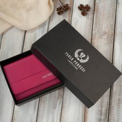 Portfel damski skórzany różowy duży poziomy Paolo Peruzzi AL-01-PI. Czerwone portfele bez wzorów, ze skóry. Za 74.00 zł.