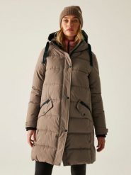 Regatta Płaszcz pikowany "Eryn" w kolorze szarobrązowym rozmiar: 40. Brązowe płaszcze Regatta, bez wzorów, bez kaptura. Za 347.99 zł.