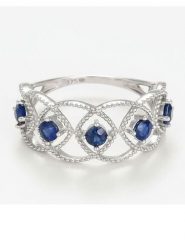 CARATELLI Złoty pierścionek "Amoro" z diamentami i szafirami rozmiar: 54. Niebieskie pierścionki CARATELLI, z diamentem, złote. Za 1,130.99 zł.