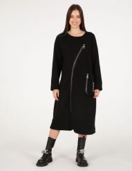 Sukienka z bawełny. Czarne sukienki Unisono, s, z aplikacjami, z bawełny, bez kołnierzyka, bez ramiączek, midi. Za 189.00 zł.