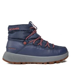 Śniegowce Columbia. Niebieskie śniegowce Columbia, bez wzorów, bez zapięcia. Za 549.99 zł.