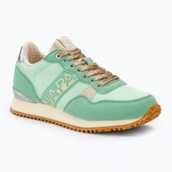 Buty damskie Napapijri. Zielone buty trekkingowe Napapijri, bez zapięcia. Za 249.99 zł.