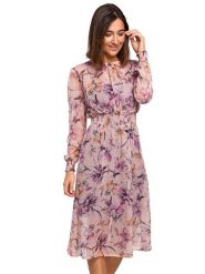 Stylove Sukienka w kolorze jasnoróżowym ze wzorem rozmiar: XXL. Różowe sukienki Stylove, xxl, bez wzorów, bez kołnierzyka, bez ramiączek, midi. Za 242.70 zł.