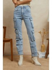 Plume Dżinsy "Mollo" - Slim fit - w kolorze błękitnym rozmiar: XL. Niebieskie jeansy Plume, xl, bez wzorów, klasyczne, z podwyższonym stanem. Za 166.88 zł.