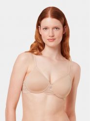 Triumph Biustonosz z fiszbiną Modern Lace 10215960 Beżowy. Brązowe biustonosze Triumph, bez wzorów, z syntetyku. Za 139.99 zł.