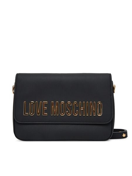 LOVE MOSCHINO Torebka JC4023PP1NKD0000 Czarny. Czarne listonoszki Love Moschino, bez wzorów, ze skóry, bez dodatków. Za 679.99 zł.