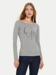 Guess Bluzka W4BI29 I3Z14 Szary Regular Fit. Szare bluzki Guess, s, z aplikacjami, z bawełny, bez kołnierzyka, bez ramiączek. Za 149.99 zł.