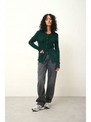 AUTHENTIC CASHMERE Kaszmirowy kardigan "Caron" w kolorze ciemnozielonym rozmiar: XXL. Zielone swetry AUTHENTIC CASHMERE, xxl, bez wzorów, z kaszmiru, bez ramiączek. Za 361.02 zł.