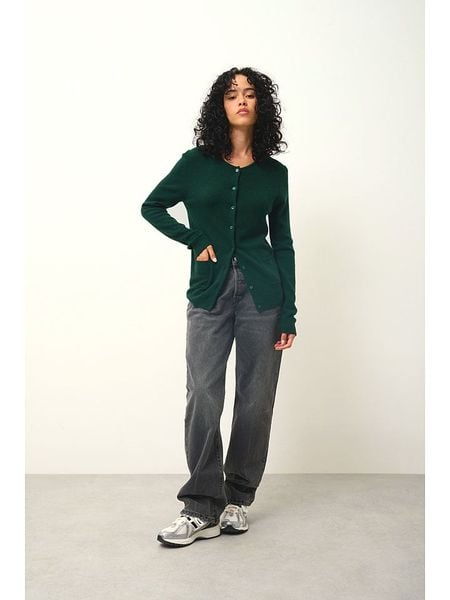 AUTHENTIC CASHMERE Kaszmirowy kardigan "Caron" w kolorze ciemnozielonym rozmiar: XXL. Zielone swetry AUTHENTIC CASHMERE, xxl, bez wzorów, z kaszmiru, bez ramiączek. Za 361.02 zł.