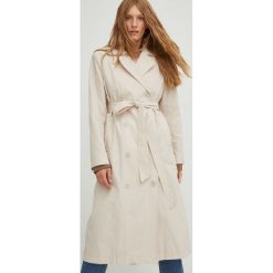 Answear Lab trencz damski kolor beżowy przejściowy. Brązowe płaszcze Answear Lab, m, bez wzorów, bez kaptura. Za 389.99 zł.