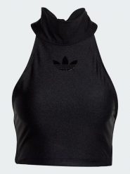 Adidas Top w kolorze czarnym rozmiar: L. Czarne topy adidas, l, bez wzorów, bez kołnierzyka, bez ramiączek. Za 72.95 zł.
