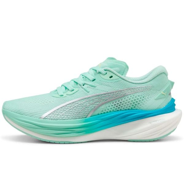 Buty Do Biegania Puma Deviate Nitro 3 Wns Damskie. Zielone buty do biegania Puma, bez wzorów, bez zapięcia, do biegania. W wyprzedaży za 651.50 zł.