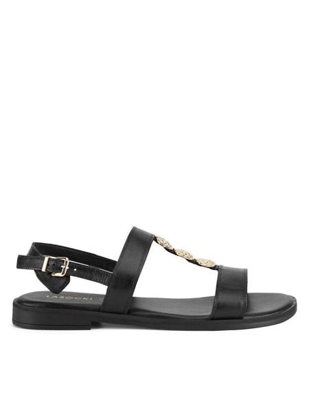 Lasocki Sandały WI16-FOXI-76 Czarny. Czarne sandały Lasocki, bez wzorów, ze skóry, bez obcasa, na płaskiej podeszwie, bez zapięcia. Za 159.99 zł.