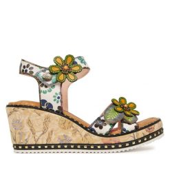 Sandały Laura Vita. Sandały LAURA VITA, bez wzorów, bez obcasa, na koturnie, bez zapięcia. Za 429.99 zł.