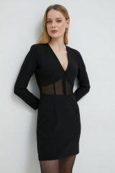 Morgan sukienka kolor czarny mini prosta. Czarne sukienki Morgan, na co dzień, bez wzorów, z dzianiny, bez kołnierzyka, bez ramiączek, maxi. W wyprzedaży za 309.99 zł.