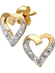 Revoni Złote kolczyki-wkrętki z diamentami rozmiar: onesize. Żółte kolczyki Revoni, z diamentem, złote. Za 904.99 zł.