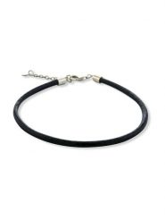 CHARM'S Skórzana bransoletka w kolorze czarnym rozmiar: 21 cm. Czarne bransoletki CHARM'S, srebrne. Za 74.99 zł.
