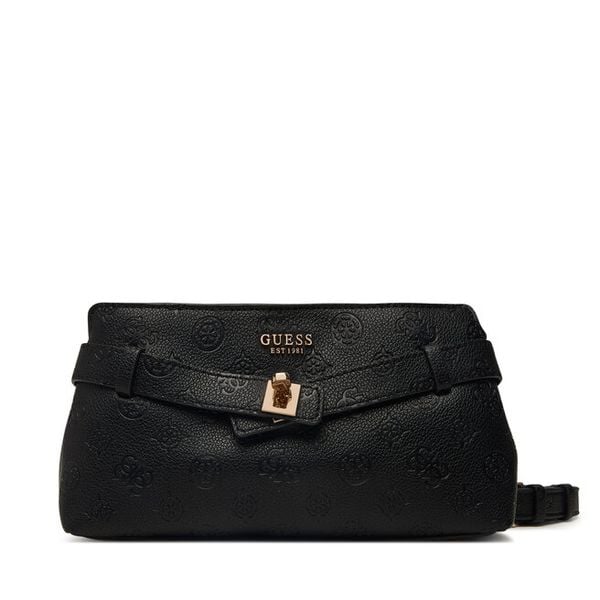 Torebka Guess. Czarne listonoszki Guess, z aplikacjami, bez dodatków. Za 544.99 zł.