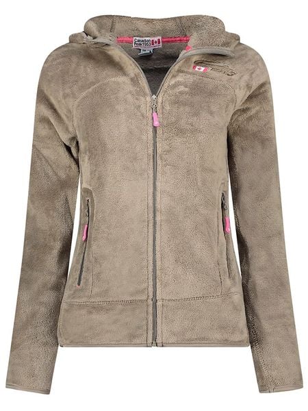 Canadian Peak Kurtka polarowa "Upaloodeak" w kolorze beżowym rozmiar: L. Brązowe kurtki Canadian Peak, l, bez wzorów, z materiału, bez kaptura. Za 127.35 zł.