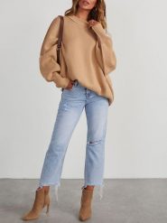 LA Angels Sweter w kolorze beżowym rozmiar: XL. Brązowe swetry LA Angels, xl, bez wzorów, bez ramiączek. Za 197.17 zł.