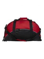 Clique Sportbag czerwona z poliestru 600D z kieszenią na buty – red. Czerwone buty treningowe CLIQUE, bez wzorów, bez zapięcia. Za 178.87 zł.