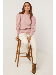 Soft Cashmere Sweter w kolorze jasnoróżowym rozmiar: 34/36. Różowe swetry Soft Cashmere, z aplikacjami, z kaszmiru, klasyczne, bez ramiączek. Za 166.49 zł.
