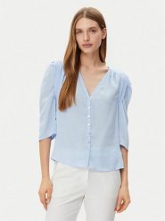 Morgan Bluzka 251-CALA Błękitny Regular Fit. Niebieskie bluzki Morgan, bez wzorów, z syntetyku, bez kołnierzyka, bez ramiączek. Za 149.99 zł.