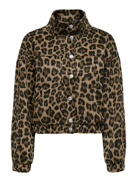 ONLY Kurtka polarowa w kolorze jasnobrązowo-czarnym rozmiar: M. Brązowe kurtki ONLY, m, bez wzorów, z polaru, bez kaptura. Za 162.87 zł.