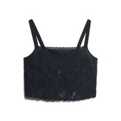 Damski haftowany tank top Superdry Ibiza. Niebieskie bielizna termoaktywna damska Superdry, bez wzorów, bez ramiączek. Za 284.00 zł.
