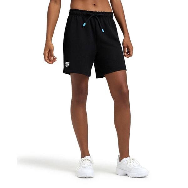 Spodenki kobiece Arena Short Solid. Czarne szorty Arena, bez wzorów, z materiału, sportowe. Za 129.99 zł.