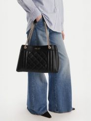 Nine West Torebka EO-Lafayette Luxe-LDA8706 Czarny. Czarne torebki klasyczne Nine West, bez wzorów, z materiału, bez dodatków. Za 299.99 zł.