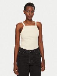 IVY OAK Top Klara Rose IO1100X2362 Beżowy Slim Fit. Brązowe topy IVY & OAK, xl, bez wzorów, z bawełny, bez kołnierzyka, bez ramiączek. Za 129.99 zł.