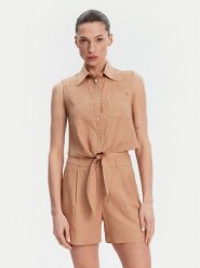 Gaudi Koszula 511BD45033 Brązowy Regular Fit. Brązowe koszule Gaudi, bez wzorów, z wiskozy, bez kołnierzyka, bez ramiączek. Za 229.99 zł.