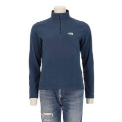 Second life - Kobaltowy polarowy sweter damski TNF - Jak nowy. Niebieskie swetry The North Face, bez wzorów, z polaru, sportowe, bez ramiączek. Za 126.86 zł.