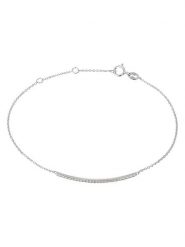 DIA DIAMONDS Srebrna bransoletka z diamentami rozmiar: onesize. Szare bransoletki DIA DIAMONDS, z diamentem, srebrne. Za 341.95 zł.