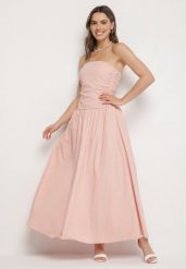 Różowa Sukienka z Bawełny Typu Bodycon Filarose. Czerwone sukienki Born2be, na co dzień, l, bez wzorów, z bawełny, eleganckie, bez kołnierzyka, bez ramiączek, maxi, bodycon. W wyprzedaży za 152.99 zł.