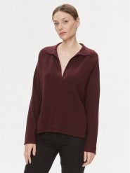 Calvin Klein Sweter Essential K20K206019 Bordowy Relaxed Fit. Czerwone swetry Calvin Klein, xs, bez wzorów, z syntetyku, bez ramiączek. Za 419.99 zł.