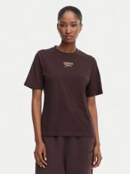 Reebok T-Shirt Nikolina RK25708CCW Brązowy ciemny Regular Fit. Brązowe t-shirty Reebok, m, bez wzorów, z bawełny, bez kołnierzyka, bez ramiączek. Za 79.99 zł.