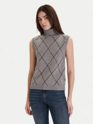 ViCOLO Golf 77069F Szary Regular Fit. Szare swetry ViCOLO, m, bez wzorów, z wełny, bez ramiączek. Za 419.99 zł.