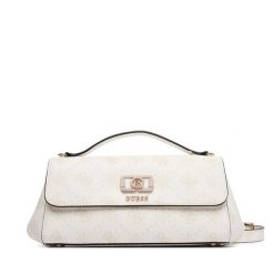 Torebka Guess. Białe listonoszki Guess, z aplikacjami, klasyczne, bez dodatków. Za 584.99 zł.