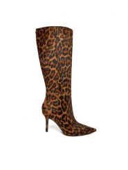 Guess Kozaki FLFGSS LEA11 Brązowy. Brązowe kozaki Guess, z aplikacjami, ze skóry, bez obcasa, na szpilce, bez zapięcia. Za 1,259.00 zł.