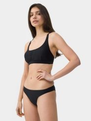 4F Góra od bikini z materiałów z recyklingu damska XS. Niebieskie bikini 4f, bez wzorów, z materiału, klasyczne. W wyprzedaży za 19.99 zł.